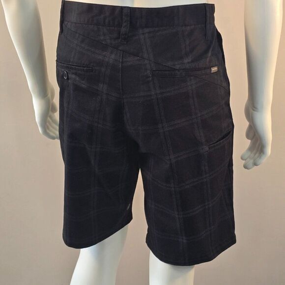 VOLCOM Frickin Plaid Short Mens Size 31 Black Gray - Picture 3 of 11